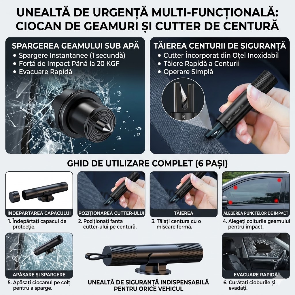 Ghid utilizare Safe Hammer - 6 pași